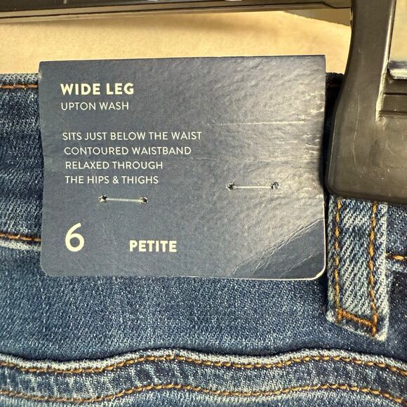 J Jill Jeans Women's Wide Leg Petite Upton Wash Sz 6 Relaxed Bohemian Boho NWT - Picture 3 of 10